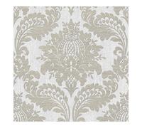 Boutique Grey Archive Damask Wallpaper Grey
