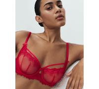 Boutique Magda Embroidery Wired Balcony Bra A-E Red