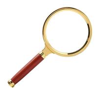 Boutique magnifying glassPortable Magnifier Handheld Magnifying Glass, Classical Red and Emperor Gold Hd 10 Times for The Elderly and Students to Read Outdoor Exploration - Multi-Size Optional,90mm/P
