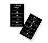 Boutique Marketing LLC Lip Blush Aftercare Instructions Cards,Package of 50,Double Sided Size 2 x 3.5 inchinch Business Card,Black with White Design