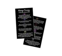 Boutique Marketing LLC,Massage Therapy Aftercare Instructions Cards | 50 Pack | Size 2x3.5inch Business Card | Black with Chakra Colors Design,white, black, rainbow, chakra colors