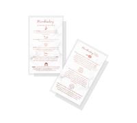 Boutique Marketing LLC Microblading Aftercare Cards | 50 Pack | 3.5 x 2" inches | Disposable FAQ & Care Instructions | Rose Gold Glitter on Marble Design