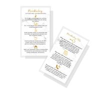 Boutique Marketing LLC Microblading Aftercare Cards | 50 Pack | 3.5 x 2" inches | FAQ & Instructions | Marble Look, Gold Icons
