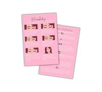 Boutique Marketing LLC Microblading Stages of Healing & Aftercare Instructions Card | 30 Pack | 4x6 inch Postcard Size | Eyebrow Pink Card Design pink, black, white, tan