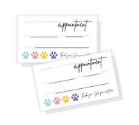 Boutique Marketing LLC Pet Grooming Appointment Reminder Cards | Physical Printed 2x3.5inch inches Business Card Size Supplies Matches Report & Loyalty Paw Print Design