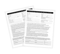 Boutique Marketing Pet Grooming Intake, Consent & Release Form | 50 Pack 8.5x11incheses Standard Paper Size Supplies Matches Groomer Loyalty Appointment Reminder White Black Design