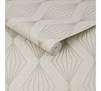 Boutique Marquise Geo Pearl Wallpaper | Paste The Wall | Neutral Geometric | Eco-Friendly