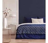 Boutique Marquise Plain Emerald Wallpaper in Blue | Size: 10000mm x 520mm Boutique Blue 10000mm x 520mm