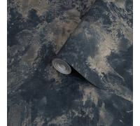 Boutique Navy Concrete Effect Textured Wallpaper