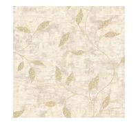 Boutique Ornamental Leaf Cream Textured Floral Wallpaper