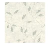 Boutique Ornamental Leaf Sage Textured Floral Wallpaper