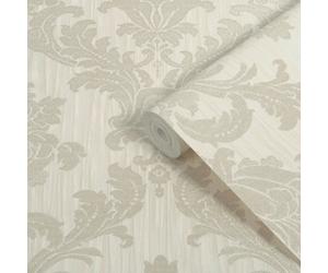 Boutique Pearl Damask Classic Textured Wallpaper