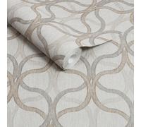 Boutique Refine Geometric Natural Wallpaper