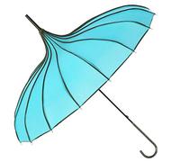 Boutique Ribbed Pagoda Umbrella by Soake - Teal