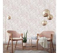 Boutique Rose Gold Palm Springs Floral Trail Wallpaper