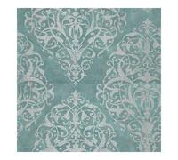 Boutique Shiraz metallic Silver and Teal Damask Wallpaper (WAS 23.99)