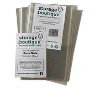 .boutique, Storage.boutique Bank Note Protection Sleeves, Archive Standard, Multiple Sizes (Size 10, 175 x 100 mm, 50 Sleeves)