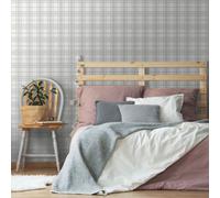 Superfresco Easy Country Tartan Silver Wallpaper