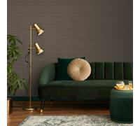 Boutique Taupe Gilded Textured Plain Wallpaper