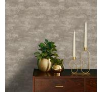 Boutique Urban Plaster Mocha Textured Plain Wallpaper