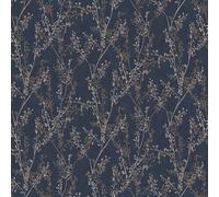 Boutique Breeze Sprig Navy Wallpaper