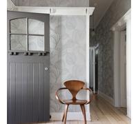 Boutique Moonstone Royal Palm Tropical Wallpaper | Paste The Wall | Silver Leaf | Eco-Friendly