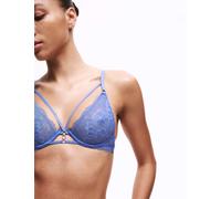 Boutique Women's Lindy Lace Wired Plunge Bra A-E - 30E - Neon Blue, Neon Blue