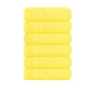 BOUTIQUO Ultra Soft 6-Piece Hand Towel Set 16x28-100% Ringspun Cotton - Durable & Highly Absorbent Hand Towels - Ideal for use in Bathroom, Kitchen, Gym, Spa & General Cleaning - Lime Yellow