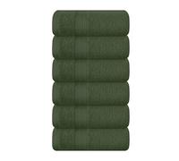 BOUTIQUO Ultra Soft Cotton 6 -Piece Hand Towel Set 16x24 Inch, Ideal for use in Bathroom, Kitchen, Gym, Spa & General Cleaning, Compact & Lightweight Multi Purpose Hand Towels - Olive Green