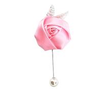 Boutonniere Bridegroom Groom Men's Boutonniere Groomsmen Best Man Boutineer with Pin Brooch Corsage for Wedding Homecoming Prom Suit Decor Light Blue 1 Piece (Pack of 4)