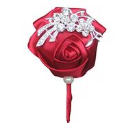 Boutonniere Bridegroom Groom Men's Boutonniere Groomsmen Best Man Boutineer with Pin Brooch Corsage for Wedding Homecoming Prom Suit Decoration #4 Pack of 2 (#13 1 Piece)