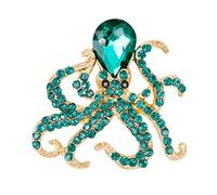 Boutonniere Women Alloy Brooch Ocean Creatures Design Rhinestones Shining Pin Girls Clothes Decorative Badge Breastpin Creative And Exquisite Workmanship Useful
