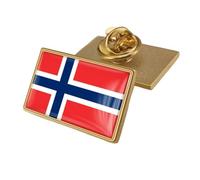 Bouvet Island Flag Rectangle Brooch - Vintage Patriotic Banner Print Lapel Pin,Novel Nation Badge Backpack Clothes Accessories Jewelry Gift Rectangle