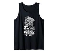 Bouvier des Flandres My Dog Winks Secret Code Tank Top