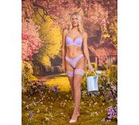 Boux Avenue Aliyah Floral Lace High Leg Briefs Purple