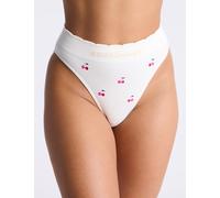 Boux Avenue Cherry Embroidered Knickers Ivory Mix