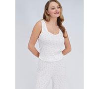 Boux Avenue Floral Pointelle Wide Leg Pyjama Set Ivory Mix