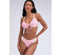 Boux Avenue Ibiza Piped Ribbed Brazilian Bikini Bottoms Pink Mix