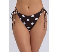 Boux Avenue Ibiza Polka Dot Tie Side Bikini Bottoms Brown Mix