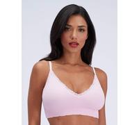 Boux Avenue Lace Trim Non Wired Plunge Bralette Pink