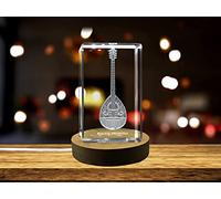 Bouzouki 3D Engraved Crystal 3D Engraved Crystal Keepsake/Gift/Decor/Collectible/Souvenir (Large)