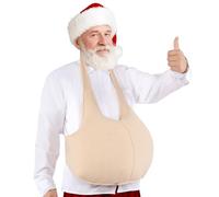 Boveco Santa Belly Fat Stuffer Costume for Santa Claus Men Suit Big Stomach Unisex Padded Christmas Halloween Party Cosplay
