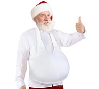 Boveco Santa Belly Fat Stuffer Costume for Santa Claus Men Suit Big Stomach Unisex Padded Christmas Halloween Party Cosplay