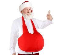 Boveco Santa Belly Fat Stuffer Costume for Santa Claus Men Suit Padded, Red