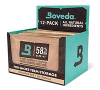 Boveda 58% Two-Way Humidity Control Packs for Storing 1 lb - Size 67 - 12 Pack - Moisture Absorbers for Storage Containers - Humidifier Packs - Individually Wrapped Hydration Packets