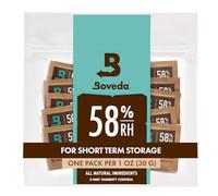 Boveda 58% Two-Way Humidity Control Packs For Storing 1 oz - Size 8 - 10 Pack - Moisture Absorbers for Small Storage Containers - Humidifier Packs - Hydration Packets in Resealable Bag