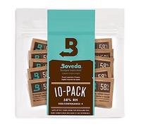 Boveda 58% Two-Way Humidity Control Packs For Storing ½ oz - Size 4 - 10 Pack - Moisture Absorbers for Small Storage Containers - Humidifier Packs - Hydration Packets in Resealable Bag