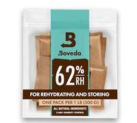 Boveda 62% Two-Way Humidity Control Packs For Storing 1 lb - Size 67 - 4 Pack - Moisture Absorbers for Storage Containers - Humidifier Packs - Hydration Packets in Resealable Bag