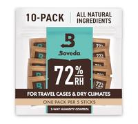 Boveda 72% Two-Way Humidity Control Packs For Storing Up to 5 Items - Size 8 - 10 Pack - For Small Wood & Leather Travel Cases - Moisture Absorbers - Humidifier Packs in Resealable Bag