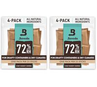 Boveda 72% Two-Way Humidity Control Packs For Wood Containers - Size 60 - 8 Pack - Moisture Absorbers - Humidifier Packs - Hydration Packets in Resealable Bag